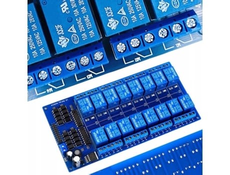 Módulo de relé de 16 canales y 24 V – Alta fiabilidad | Compatible con Arduino | Automatización y Robótica | Worten.es