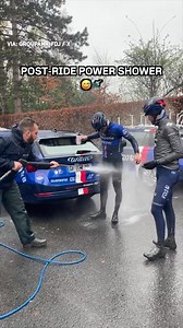 At least they got clean 😂 #cycling | NBC Sports Cycling