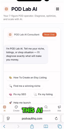 Print on demand isn’t complicated. It’s just been run manually for too long. When the right AI systems are in place, the hard parts disappear — what to sell, how to design it, how to list it, how to optimize it. The P.O.D Lab was built to handle the thinking and execution so sellers don’t have to. No guessing. No wasted time. No technical skills required. Success in POD isn’t about grinding harder in 2026. It’s about running the right systems. And the sellers who understand that early win easier