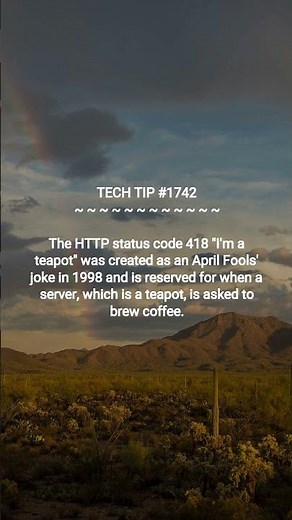 The Teapot Error Code (HTTP 418) | 2025-12-17 | #Shorts #webdevelopmenttips #productivityhacks