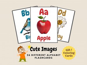 ABC Flash Cards, Learn Abcs, Alphabet Flashcards, Printable Alphabet, Preschool Early Learning Resource, Classroom Decor, DIGITAL DOWNLOAD - Etsy