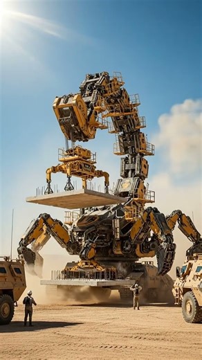 The Giant Scorpion Machine That Builds Cities 🏗️🔥 #USAMegaMachine #Engineering #IndustrialRealism