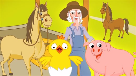 Old Macdonald Had A Farm - Animal Cartoon And Children Rhyme