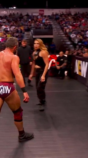 1.3M views · 7.4K reactions | Roderick Strong comes face-to-face with Marina Shafir, and Jon Moxley takes advantage of the distraction! | All Elite Wrestling | Facebook