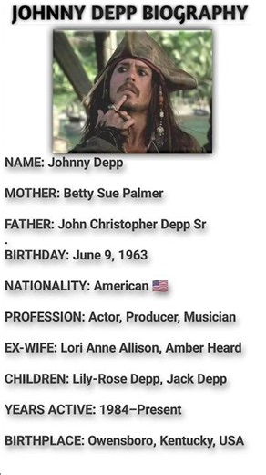 Johnny Depp Biography | The Life, Career & Success Story of a Hollywood Legend