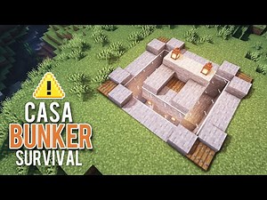 Como HACER una CASA BUNKER SURVIVAL bajo TIERRA | Sobrevive al FIN DEL MUNDO en Minecraft *TUTORIAL*