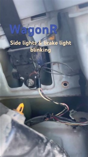 #automobile #wagonr #side light & brake light blinking problem