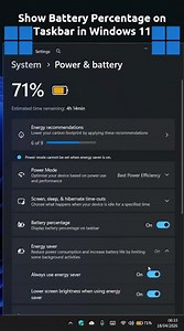 New in Windows 11: Taskbar Battery Percentage (How to Enable It)
