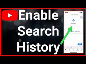 How To Turn On YouTube Search History