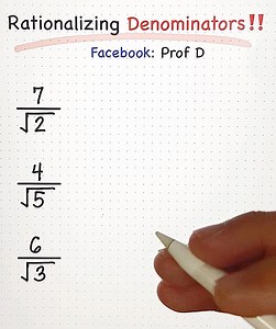 Requested Topic: Rationalizing Denominator! #BasicMathReview | Prof D