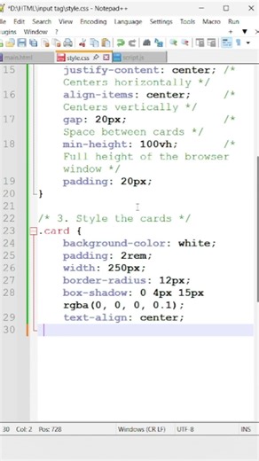 CARDS HTML CSS
