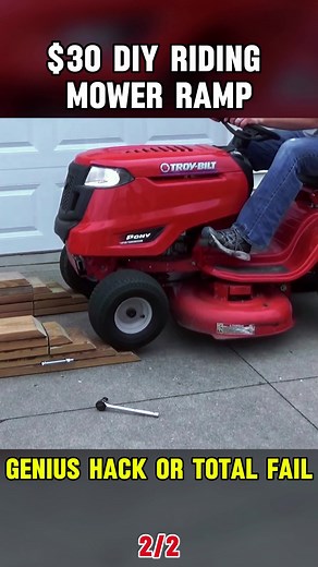 DIY Wooden Riding Lawn Mower Ramps Construction Guide