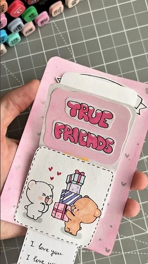 DIY Handmade Card for Friends💕 Easy and Cute Tutorial 💌