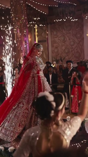 Beautiful Bride Entry #indianwedding #wedding #weddingcreation #homedecor