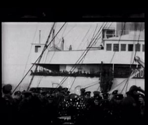 Soldiers depart on S.S. Olympic 1919 (rare footage) | Titanic Empire