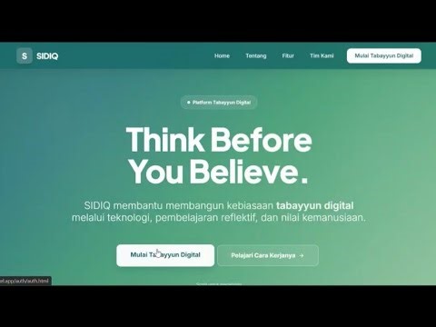 SIDIQ — Think Before You Believe