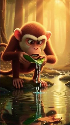 “The Kind Monkey Story #aianimation #cartoon #moralstories