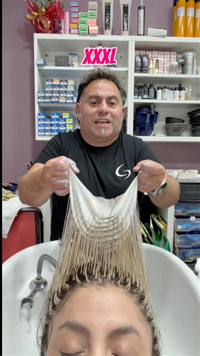 How to highlight hair painlessly with a cap on XXL hair by RICARDOLUENGOPELUKEROS