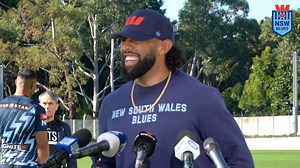 23K views · 1K reactions | Westpac NSW Blues winger Josh Addo-Carr speaks to media ahead of Origin II. #ForeverBlue | NSW Blues | Facebook