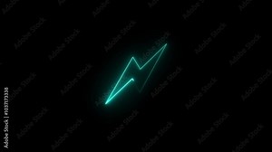 Charging icon, power icon and battery charging electronic technology icon neon line concept Flash neon power charging icon eon lightning bolt, glowing sign.