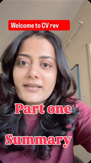 Shruti Bohra/Jain🧿 on Instagram: "Welcome to CV review! Please note, this is only part one sharing the insights on writing summary section of the CV. Keep supporting and following for more. I post tips and tricks every day to get you hired! #tips #tricks #hired #resume #summary"