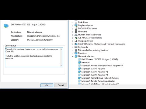 Fix Dell Wireless 1707 Adapter Not Working Error Code 10/43/45/56/39 On Windows PC