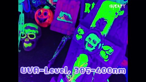 ISUERFY 4 Pack 45W Black Light Bar with 6ft Cord+Switch, Each Light Up 25x25ft Area, LED Blacklight Flood Light for Neon Glow Party Body Paint Fluorescent Tapestry Poster Classroom Bedroom Halloween
