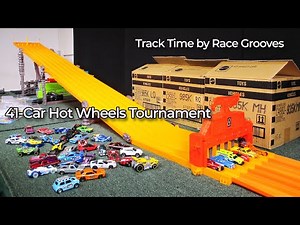 Track Time! 41-Car Hot Wheels Tournament on the Super 6 Lane Raceway! 15K Track Time By Race Grooves