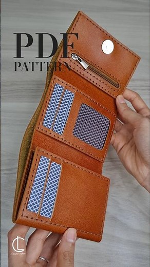 Made a stylish trifold wallet by hand _ Perfect for Card & Cash Organization#wallet #handmade#shorts