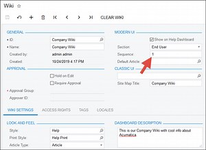 Company Wiki Dashboard