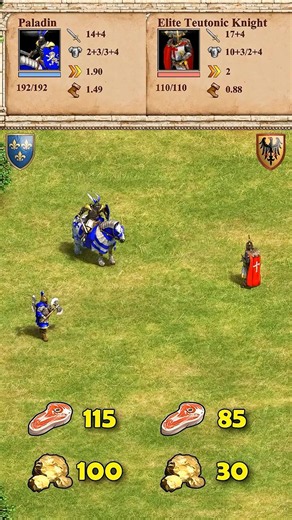 Paladin & Throwing Axeman vs Teutonic Knight | Franks vs Teutons | AoE2