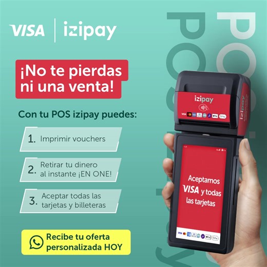 Potencia tu negocio con tu POS izipay: acepta todas las tarjetas y recibe tu dinero al instante. | izipay | Facebook