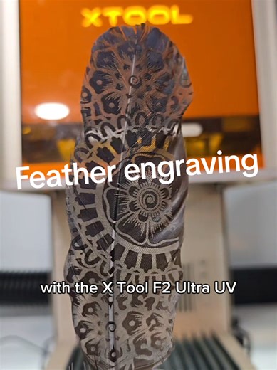 Incredible Laser Engraving on a Feather