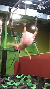 Zip line turned into a flip line 🤘 #afv #funnyvideos | America's Funniest Home Videos