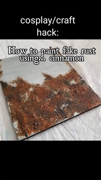 make fake rust using cinnamon #crafthack #crafts #cosplay #evafoam #foamsmith