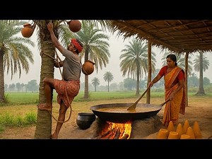 Inside India's Ancient Toddy Harvesting & Jaggery Making Process!