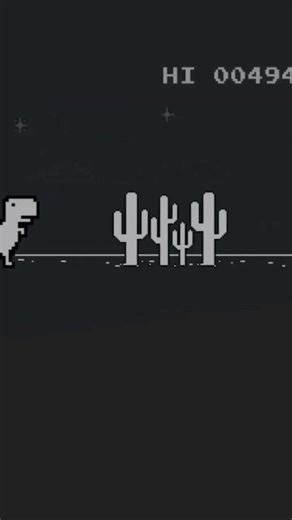 Playing Google Chrome Dinosaur 2 | New record of this game