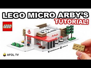 How to Build a LEGO Microscale Arby's Drive Thru (Tutorial!)