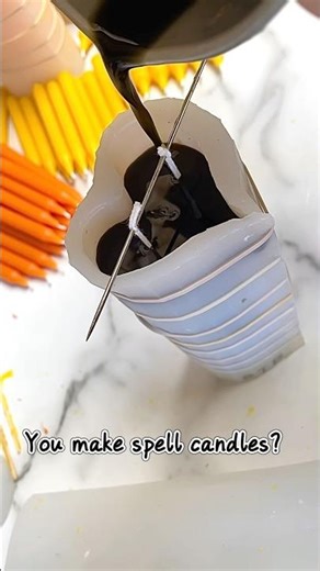 Making spell candles with our silicone molds. #spellcandles #magiccandle
