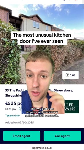 8.5K views · 29 reactions | The most unusual kitchen door I’ve ever seen #house #kitchen #property | Housing Horrors | Facebook