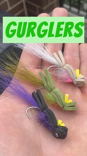 Gurglers One of my favorite topwater patterns for both freshwater and the salt. I tied them up in a few different colors, each for a different reason. Black and Purple: Creates a nice silhouette in low light conditions. Plus, there’s something about it that just flat out works in Mexico. Olive: Frog or Baitfish? Maybe both? White and Pink: Baitfish with a little shrimp element to it, ideal for both freshwater and salty critters. #flyfishing #flytying | Rex Hamilton