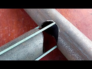 new tricks, how a welder goes through his work on round pipes | metal pipe cutting trick