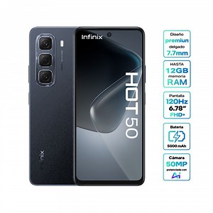 CELULAR INFINIX HOT 50 X6882 256GB 12GB RAM 50 MP   2 MP BOKEH   IA CAM 6.78" SLEEK BLACK