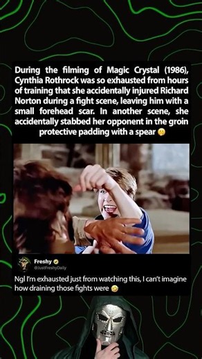 Scaring fight scenes from Magic Crystal (1986)