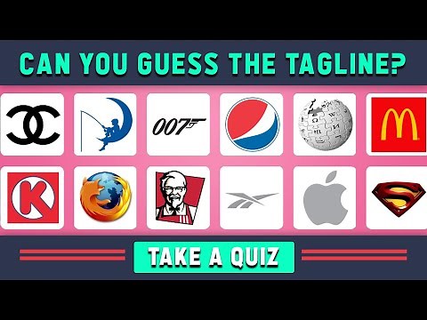 Tagline QUIZ (EASIEST SLOGANS TO GUESS) Tagline Trivia || TRADEMARKED Great Taglines (Amazon Funds)