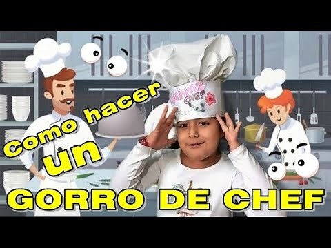 Como hacer un gorro de cocinero chef para niños fáciles con papel.