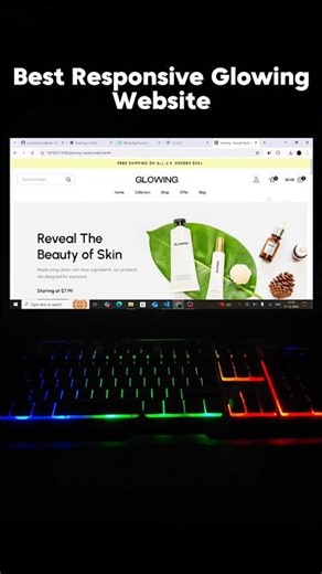 Glowing Product Website #shorts @CodeWithHarry