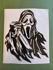 Ghostface Vinyl Decal | Horror Movie Sticker | Scream Slasher Aesthetic | Spooky Car Laptop Decor | 10cm X 12cm - Etsy Australia