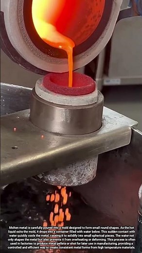 Cooling Molten Metal into Spherical Pellets Using Water Mold System