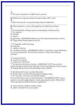 PCT PRACTICE TEST 1 QUESTIONS AND ANSWERS WITH VERIFIED SOLUTIONS 100 CORRECT RATED An 636x882